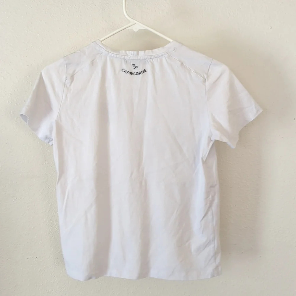 Maje Embellished Capricorn cotton T-shirt top - Picture 6 of 7